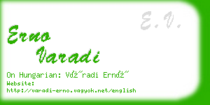 erno varadi business card